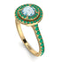 Double Halo Aquamarine Ring - Zoey No. 404
